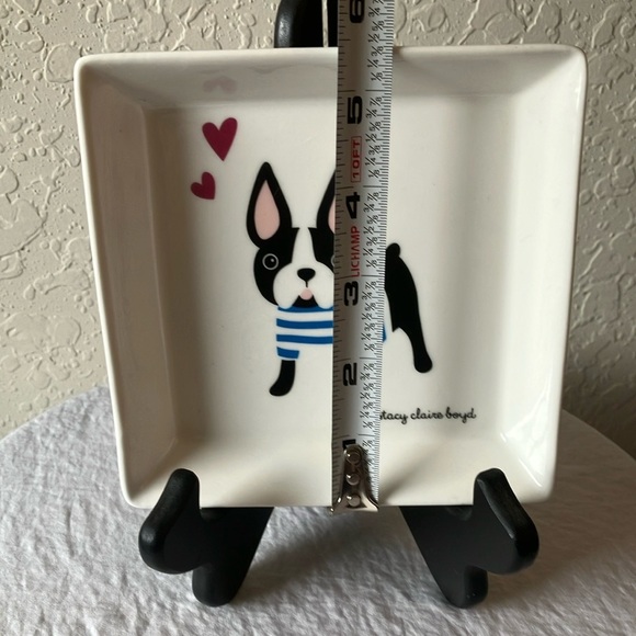 Stacy Claire Boyd: White Ceramic French Bulldog Dog Plate - Picture 8 of 13